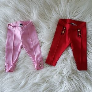 Janie and Jack Ponte Button Leggings